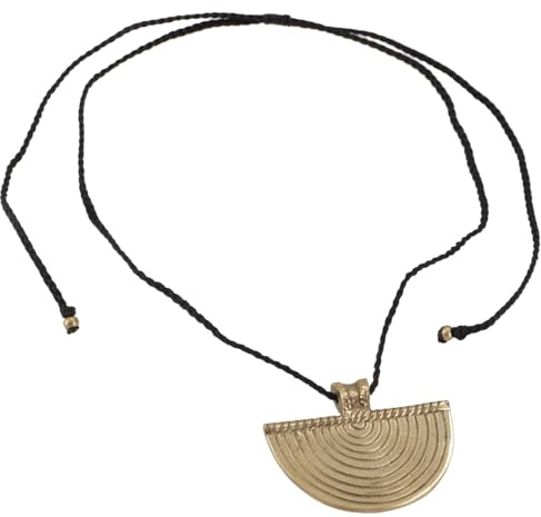 GURU SHOP Makramee Kette mit Tribal Anhänger - Modell 2