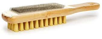 Nicholson Crescent 21467 File Card and Brush, Wood Base, 10”/254 mm