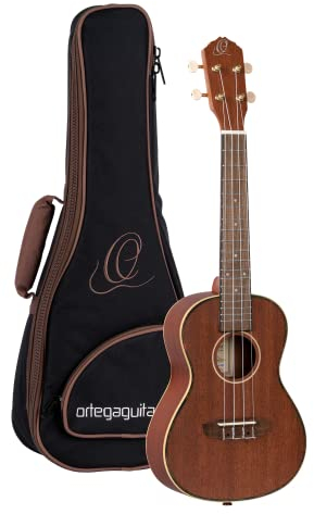 Ortega Guitars Konzert Ukulele Akustisch – Timber Series – Inklusive Gigbag – Mahagoni, Natur (RU11)