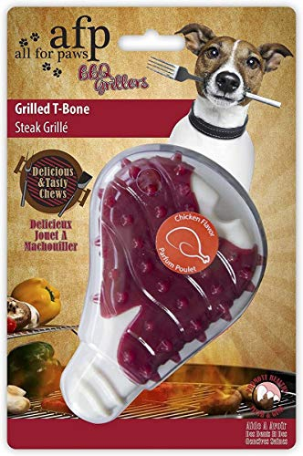 afp all for paws 30227/3237 BBQ Grillers - Grilled T-Bone - Hundespielzeug aus Thermoplastic Rubber (TRP) mit Hähnchenduft
