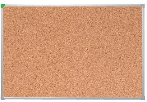 FRANKEN Korktafel U-Act!Line, 160 x 120 cm, pinnbar, mit Aluminiumrahmen, Notiztafel zur Wandbefestigung, braun, KT941216