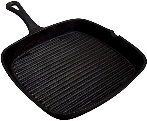 KING Kooker CISQS9S Cast Iron Square Frying Pan 9