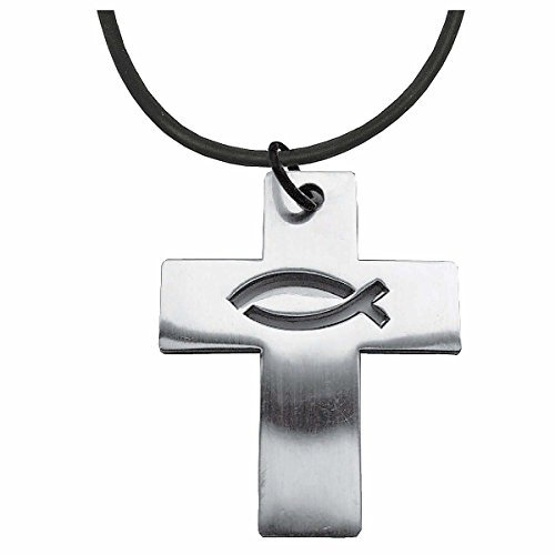 Baumwollband Kreuz mit Ichthys-Fisch