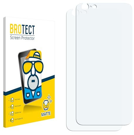 BROTECT Entspiegelungs-Schutzfolie für Apple iPhone 6S Rückseite (gesamte Fläche) (2 Stück) Matte Displayschutz-Folie, Anti-Fingerprint