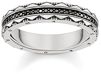 THOMAS SABO Unisex Ring Hieroglyphen-Ornamentik 925Er Sterlingsilber, Geschwärzt TR2106-643-11