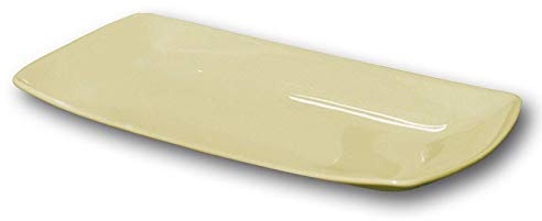 Plat rectangulaire porcelaine couleur Crème - L 30 cm - Tokio