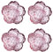 Sdeetesamjun Rosa Glasschalen Set mit 4 kleinen Dipschalen, Saucenteller, japanische Sakura-Blume, Kirschblüten-Form, Schüssel für Dessert, Eis, Miso-Suppe
