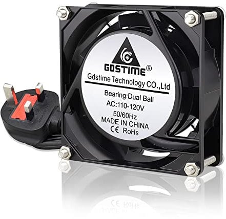 GDSTIME 220V Computer Fan 80 x 25mm PC Cooling Fan 240V AC Axial Dual Ball Bearing Brushless Cooling For Ventilation Exhaust Replacement