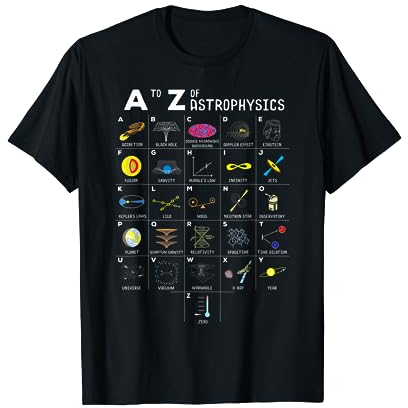 A To Z Lustiger Astronomie-Liebhaber Astrophysik Astronomie T-Shirt