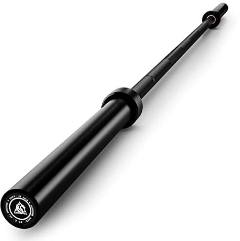 LIONSCOOL 7ft Olympic Bar for Weightlifting and Power Lifting, 2 Inch Barbell Bar for Squats, Deadlifts, Presses, Rows and Curls, 20KG BAR WEIGHT