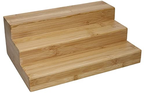 Copco Bamboo Three Tier Cupboard Shelf Organiser, Display Boxed, Wood, Brown, 30 x 22.5 cm