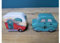 Ceramic Car & Caravan Cruet Set Salt & Pepper | Red & Blue | Caravanning