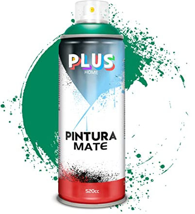 Pintura Spray 520cc para pintar todo tipo de super cies: madera, metal, cartón, tela, piedra, bra de vidrio, plásticos rígidos, etc para bricolaje y DIY.Verde Estanque (Ref:651)(Paquete de 1 )