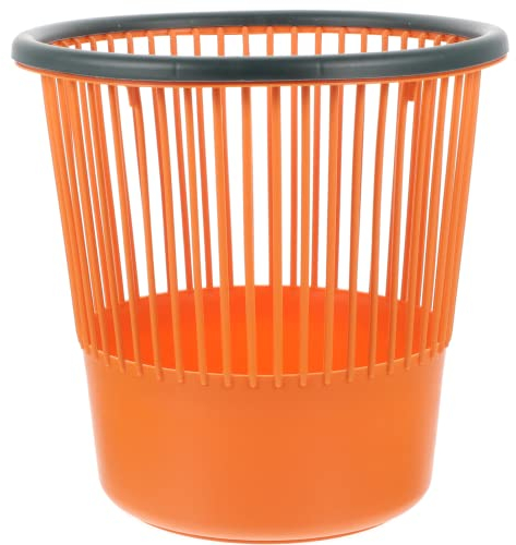 Zerodeko Poubelle Poubelle avec Anneau De Pression Moderne Poubelle Arbage Seau Capacité Poubelle Papier pour Maison Bureau Salle De Bain Orange