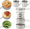 Camping Cookware Set for 2-3 People Stainless Steel Camping Cooking Set, Portable Camping Cookware Mess Kit 8Pcs Cooking Gear Outdoor Traveling Cooking Utensils Kit for Trekking Hiking Picnic