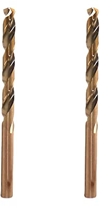 Lot de 2 forets hélicobalt M35 HSS et cobalt - Pour perçage sur carbure - Acier inoxydable - Métal - 5 mm