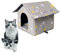 NSXIN Katzenhaus Draußen Winterfest Wasserdicht Katzenhöhle, Faltbares Outdoor Isoliert Hundehöhle Große Katzen Outdoor Pet House, Waschbar Wetterfest Kuschelhöhle Tierheim Für Streuner Haustiere (M)