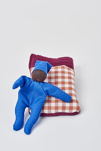 Käthe Kruse Baby mit Schlafsack Karo rot – Stoffpuppe aus Oeko-TEX® Baumwolle, Für Kinder Ab 0 Monaten