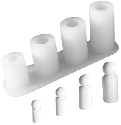 Streysisl Molde de yeso 3D, molde de silicona con forma de figura | 4 moldes de yeso | Moldes 3D para velas perfumadas caseras, tartas, adornos de yeso, decoración del hogar