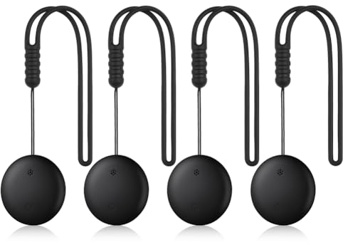 Ainiv Schlüsselfinder Key Finder 4er Pack, Anti Verlust Koffer Tracker Kompatibel mit Apple Wo ist? APP (iOS NUR), Bluetooth Key Finder für Gepäck/Koffer/Taschen, Austauschbarer Akku, IP67 Wasserdicht
