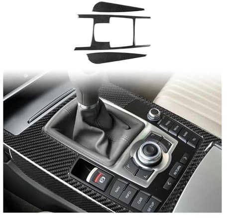 WEFOLEN Aufkleber Für Autoinnenraum Für A-UDI A6 4F C6 2005 2006 2007 2008 2009 2010 2011 Autoinnenverkleidungsaufkleber Aufkleber Für Zentralbedienfeld-Zierleisten(Stickers 3)
