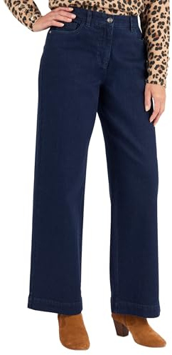 Damart - Secret Stretch Wide Leg Jeans, Mid Denim, 29 inches