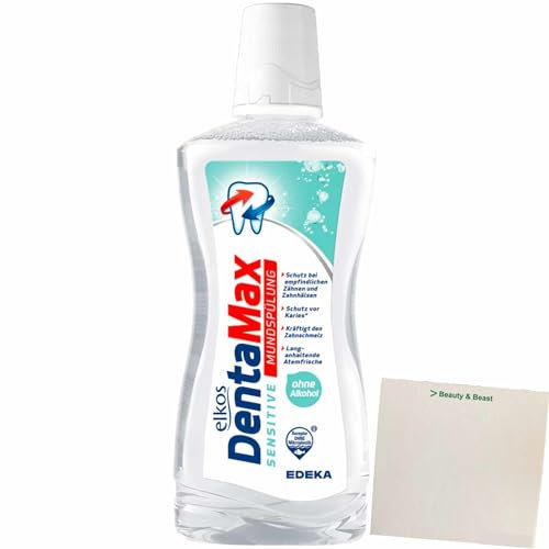 usy Bundle für Elkos DentaMax Mundspülung Sensitive (500ml Flasche) + usy Block
