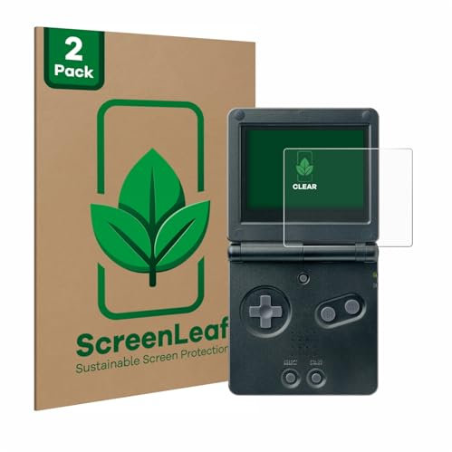 ScreenLeaf (2 Stück Schutzfolie für Nintendo Gameboy Advance GBA SP [nachhaltiger Displayschutz, Folie, transparent, kratzfest]