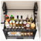 Ausziehbarer Schrank mit 2 Ebenen, mit einziehbarem Regal, platzsparende Lösung für Küche, Bar und Café-Schränke, belastbar von 20 kg, Maße: 610 x 280 x 540 mm