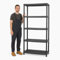 Top Home Solutions® 5 Tier Heavy Duty Plastic Shelving Unit 184 x 90 x 44 Cm – Large, Freestanding, No Tools Assembly Shelving Sturdy Storage Rack for Garage, Workshop, Shed, Warehouse, Garden