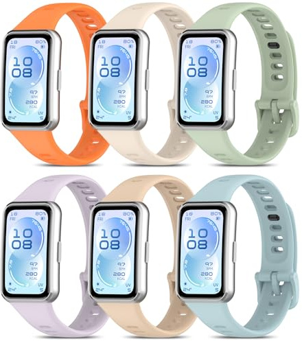 CHULN 6 Pezzis Cinturino per Huawei Band 11/Huawei Band 11 Pro, Regolabile Sportiva Silicone Cinturino di Ricambio per Smartwatch.