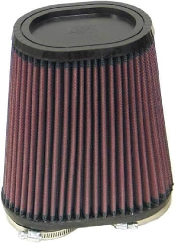 K&N Universal Clamp-On Air Filter: High Performance, Premium, Replacement Engine Filter: Flange Diameter: 2.375 In, Filter Height: 6.75 In, Flange Length: 0.375 In, Shape: Oval Straight, RU-4710
