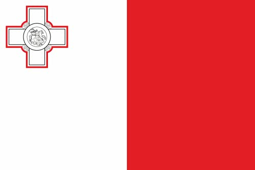 U24 Aufkleber Malta Flagge Fahne 12 x 8 cm Autoaufkleber Sticker