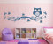 tjapalo® Wandtattoo Kinderzimmer Spruch sei frech uns wild und Wunderbar Astrid Lindgren mit Eule S-pk69 (B160 X H58 cm)