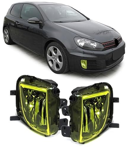 Klarglas Nebelscheinwerfer Gelb für VW Golf VI 6 GTI GTD