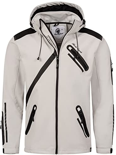 Rock Creek Softshelljacke Herren Outdoor Regenjacke H-127 | Wasserabweisende Übergangsbekleidung, funktionale Wanderjacke für Männer, Camping, Freizeit und wechselhaftes Wetter