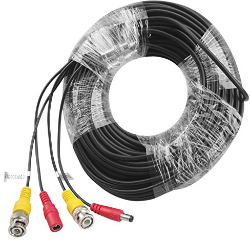 BNC Kabel AHD Videokabel BNC Video und DC Power Verlängerungskabel mit Anschluss für DVR System CCTV Überwachungskameras (2pcs Verpackt, 30 M)