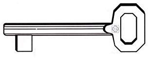 SILCA Chiave di sicurezza passepartout per porte interne, Ottone Bronzo, Funzione passepartout, Chiavi multiple
