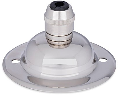 Abdeckplatte für Lampe, Deckenplatte aus Messing inkl. Zugentlastung aus Messing in Nickel Finish