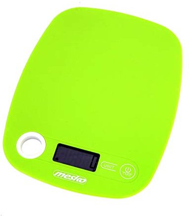 Mesko MS3159G Balance de Cuisine Électronique Balance Alimentaire Précision, Pese Aliment 5 Kg/1g, Écran LCD Fonction Tare, Mesure de Liquides, Multifonctionnel, Vert