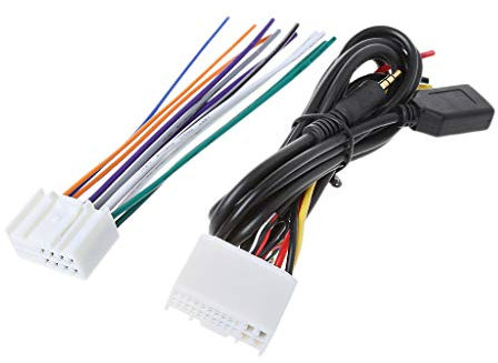 GROOMY Car Audio Stereo Wiring Harness Adapter Kit With USB&AUX Plug Extension Wire