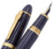 Jinhao 159 Bent Nib Fountain Pen, Fine to Broad Size Fude Pen, Black Color Gold Trim with Pen Pouch