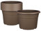 BigDean 9X Blumentopf Ø 45 cm Farbe Taupe Kunststoff Pflanztopf Containertopf Übertopf Pflanzkübel rund 45 x 32 cm