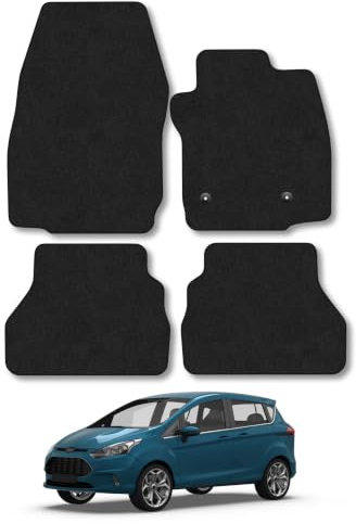 Fits Ford B-Max (2012-2015) Carpet Car Mats | Black Edge Trim Tailored Fit Floor Mats Full Coverage Protection Accessories Easy Clean Anti Slip Made in the UK
