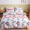 GETIYA Bunt Schmetterling Bettwäsche 135x200 Damen Mädchen Bettwäsche Mikrofaser Kinder Bettbezug Butterfly Muster Bettwäsche Einzelbett mit Kissenbezug 80x80