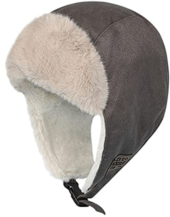 Trappermütze Damen Mädchen Fliegermütze Trapper Warm Pilotenmütze Winddicht Winterhüte Fleece Skimütze mit Ohrenklappen Kuschelig Mütze Verdickt Fleecemütze Winter Freizeithut für Radfahren Skifahren