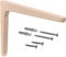 Gedotec Holzkonsole aus Buche | 1 Stück Regalwinkel aus massivem Naturholz | 250 x 150 mm | TAUM | paarweise Tragkraft bis 60 kg | Regal-Halter geeignet für Bücherregale | Schwerlastträger Wandregale