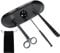 JMIATRY 5 Pcs Black Candle Accessory Set, 5 in 1 Stainless Steel Candle Care Tools Kit Include Wick Dipper, Candle Snuffer, Candle Wick Trimmer, Tray, Flannel Storage Bag for Candle Lovers