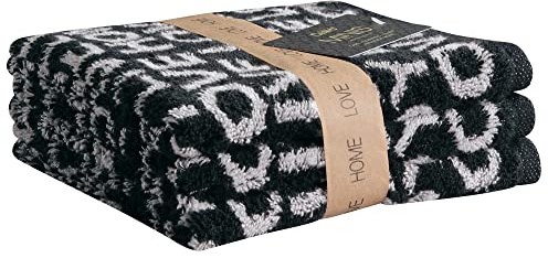 Cawö Seiftücher Minis Allover 9908 3er Set schwarz - 97