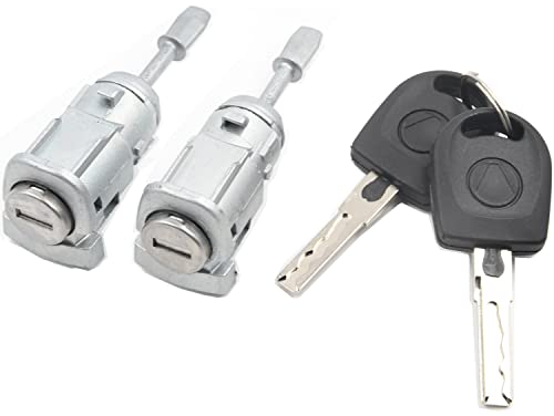 VHEUHZ Schließzylinder Türschloß + Schlüßel LINKS RECHTS kompatibel mit VW GOLF 4 BORA SKODA FABIA 6Y2 6Y5 604837167 604837168